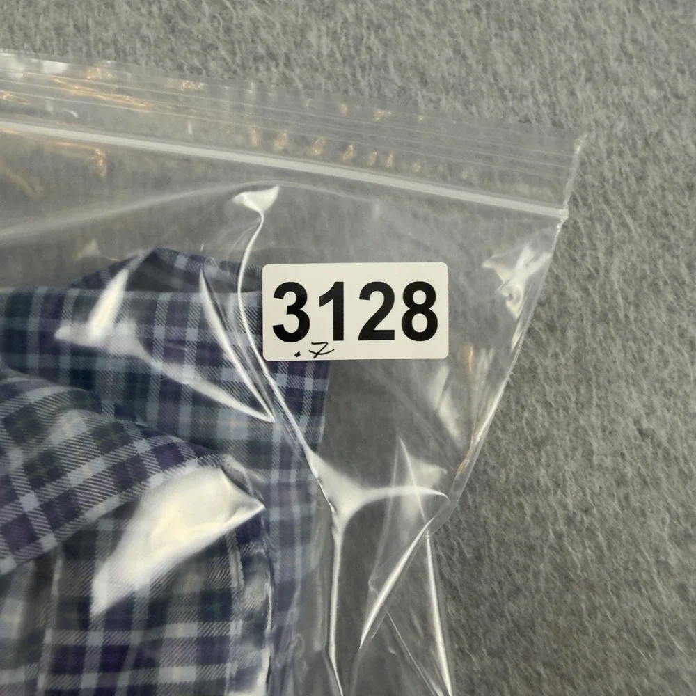 Polo Ralph Lauren Classic Fit Plaid Button Down Shirt Purple Blue LG Cotton NOTE
